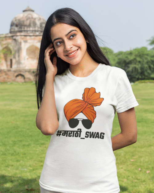 Unisex Regular Fit Marathi Swag T-shirt