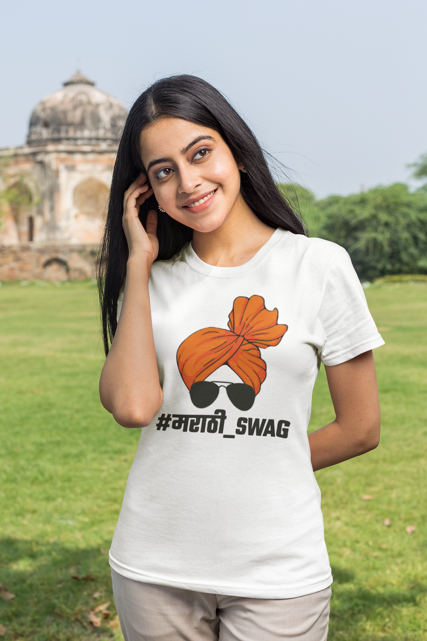 Unisex Regular Fit Marathi Swag T-shirt